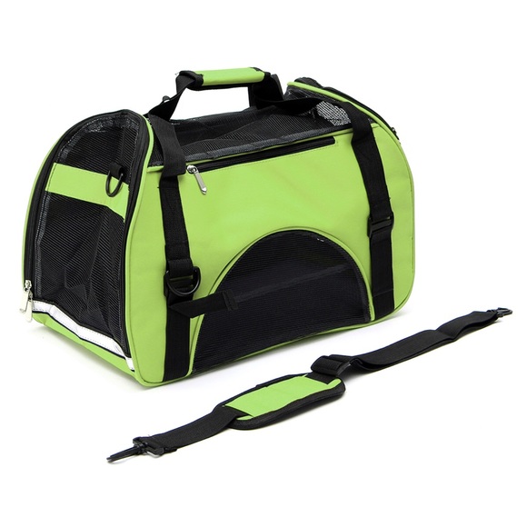 Dog -Cat pet Carrier bag green ,black new high quality! Packing airline approved - Picture 6 of 10